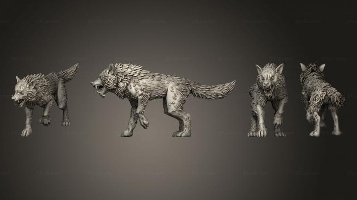 Animal figurines (Wolf 08, STKJ_3217) 3D models for cnc