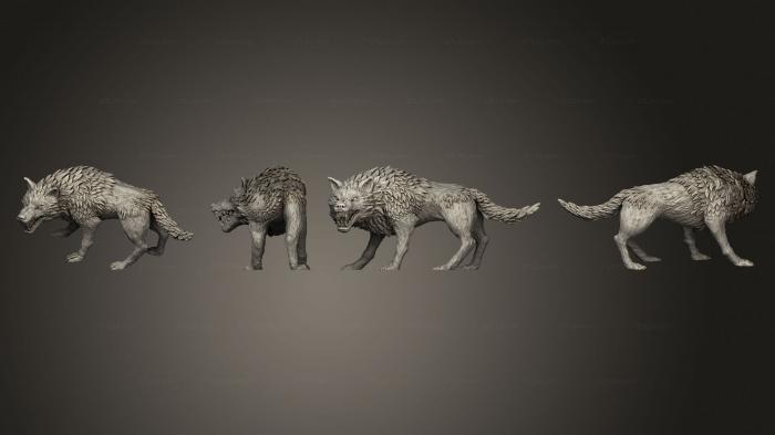 Статуэтки животных (Волк 11, STKJ_3220) 3D модель для ЧПУ станка