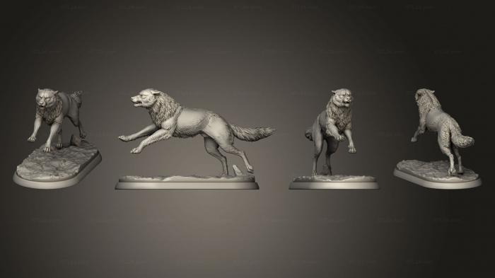 Animal figurines (Wolves 05, STKJ_3226) 3D models for cnc
