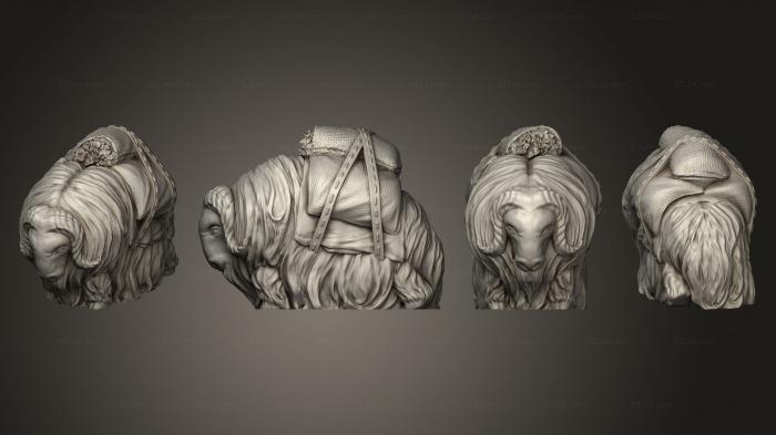 Статуэтки животных (Мешки из Яка без основы, STKJ_3230) 3D модель для ЧПУ станка