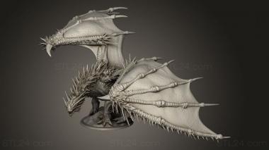 Animal figurines (Adult Red Dragon, STKJ_3234) 3D models for cnc