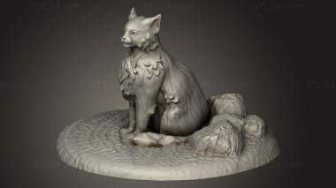 Animal figurines (Cat Casual, STKJ_3239) 3D models for cnc