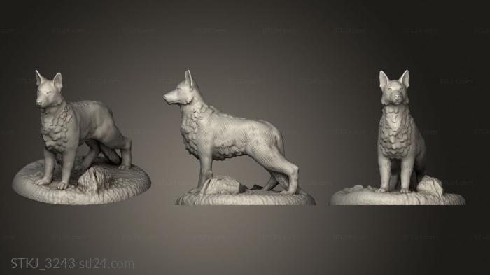 Статуэтки животных (STKJ_3243) 3D модель для ЧПУ станка