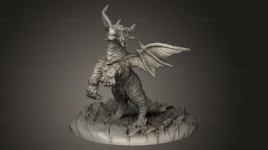 Animal figurines (Dragonling, STKJ_3244) 3D models for cnc