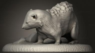 Animal figurines (Ferret, STKJ_3246) 3D models for cnc