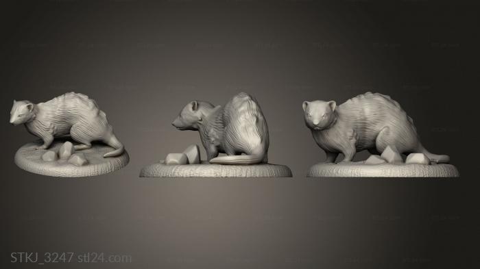 Статуэтки животных (STKJ_3247) 3D модель для ЧПУ станка