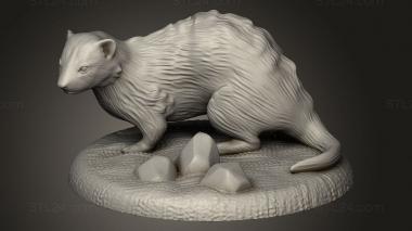 Animal figurines (Ferret, STKJ_3247) 3D models for cnc