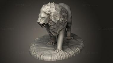 Animal figurines (Lion, STKJ_3250) 3D models for cnc