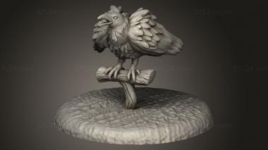 Animal figurines (Raven, STKJ_3263) 3D models for cnc