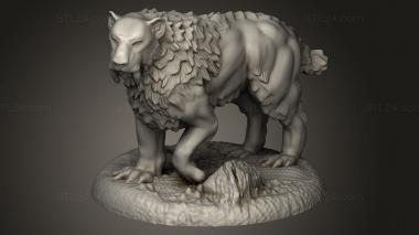 Animal figurines (Saber Tooth Tiger, STKJ_3266) 3D models for cnc