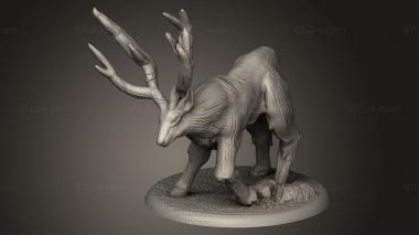 Animal figurines (Stag, STKJ_3270) 3D models for cnc