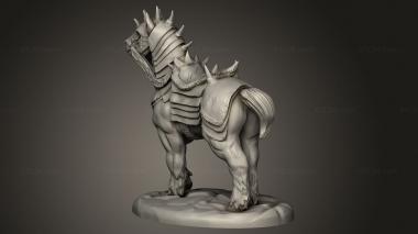 Animal figurines (War Horse, STKJ_3278) 3D models for cnc