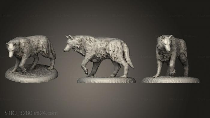 Статуэтки животных (STKJ_3280) 3D модель для ЧПУ станка