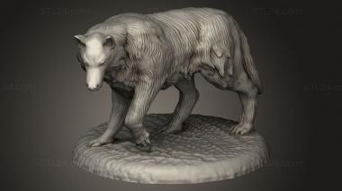 Animal figurines (Wolf, STKJ_3280) 3D models for cnc