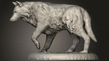 Animal figurines (Wolf, STKJ_3280) 3D models for cnc