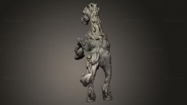 Animal figurines (Advanced Archive Throwback Nightmare Horse, STKJ_3300) 3D models for cnc