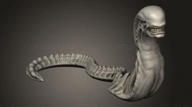 Animal figurines (ALIEN BELLY BURSTER, STKJ_3304) 3D models for cnc