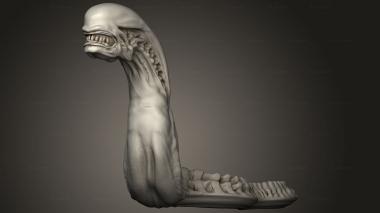 Animal figurines (ALIEN BELLY BURSTER, STKJ_3304) 3D models for cnc