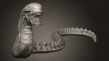 Animal figurines (ALIEN BELLY BURSTER, STKJ_3307) 3D models for cnc