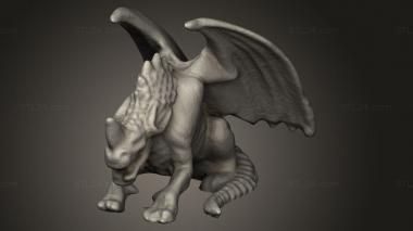 Animal figurines (All Heroscape Figures Blue Wyrmling, STKJ_3316) 3D models for cnc