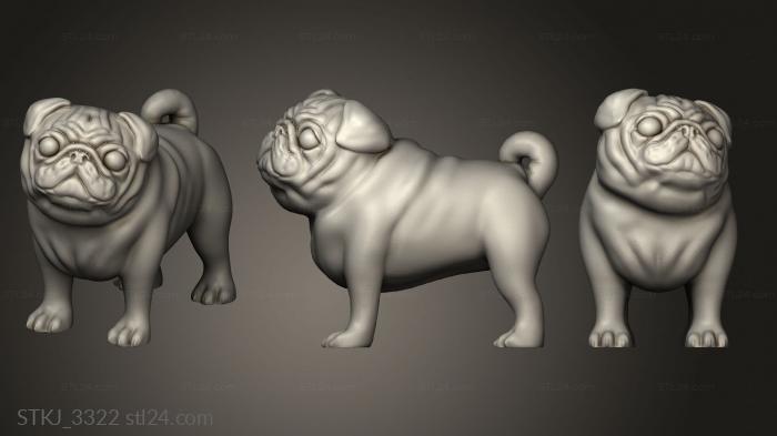 Статуэтки животных (STKJ_3322) 3D модель для ЧПУ станка