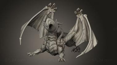 Animal figurines (Ancient Cold Gray Dragon Breath Attack Huge, STKJ_3335) 3D models for cnc