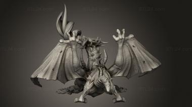 Animal figurines (Ancient Cold Gray Dragon Breath Attack Huge, STKJ_3335) 3D models for cnc