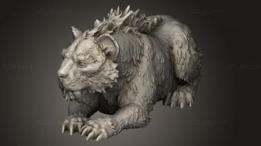 Animal figurines (Ancient Tiger Cubs Cub, STKJ_3340) 3D models for cnc