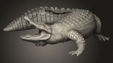 Animal figurines (Animal American Alligator attack, STKJ_3345) 3D models for cnc