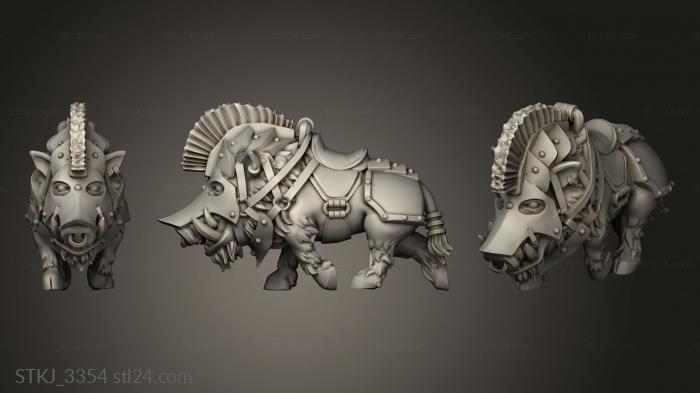 Animal figurines (Animal Mounts Boar, STKJ_3354) 3D models for cnc