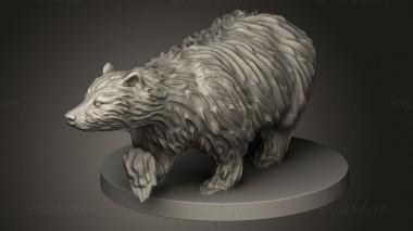 Animal figurines (Animals Badger, STKJ_3359) 3D models for cnc