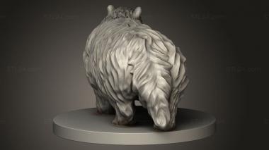 Animal figurines (Animals Badger, STKJ_3359) 3D models for cnc