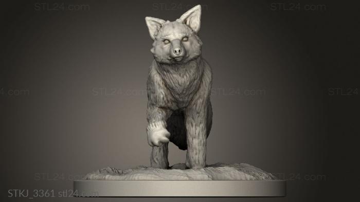 Animal figurines (Animals Fox, STKJ_3361) 3D models for cnc