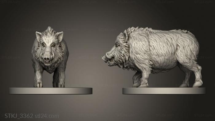 Animal figurines (Animals Hog, STKJ_3362) 3D models for cnc