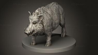 Animal figurines (Animals Hog, STKJ_3362) 3D models for cnc