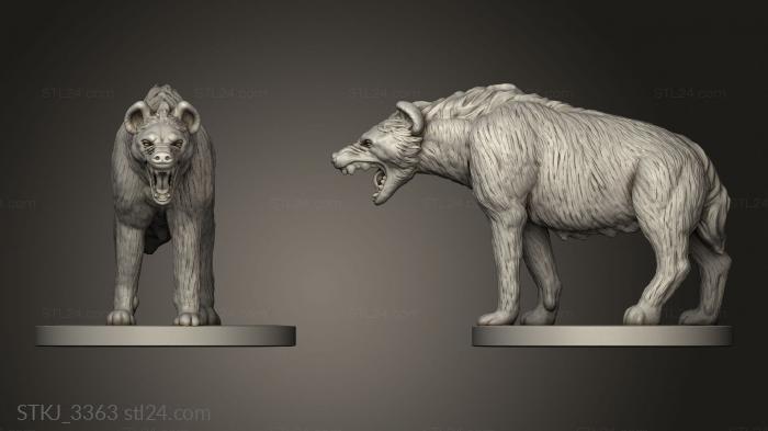 Animal figurines (Animals Hyena, STKJ_3363) 3D models for cnc