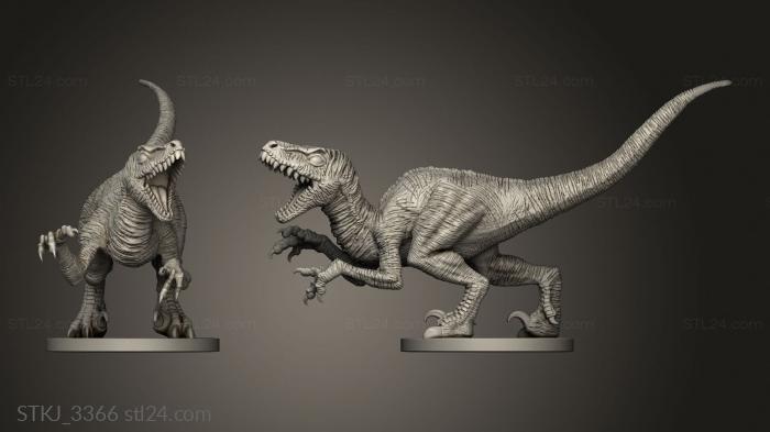 Animal figurines (Animals Raptor, STKJ_3366) 3D models for cnc