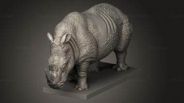 Animal figurines (Animals Rhino, STKJ_3367) 3D models for cnc