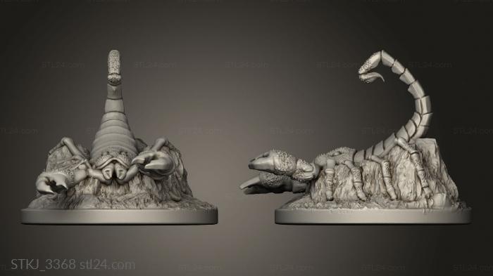 Animal figurines (Animals Scorpion, STKJ_3368) 3D models for cnc