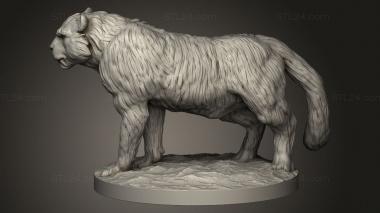 Animal figurines (Animals Snow Leopard, STKJ_3369) 3D models for cnc