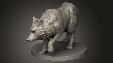 Animal figurines (Animals Wolf, STKJ_3371) 3D models for cnc