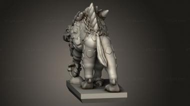 Animal figurines (Daemon Chaos Hound, STKJ_3377) 3D models for cnc