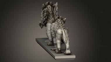 Animal figurines (Daemon Chaos Hound sstrip, STKJ_3380) 3D models for cnc