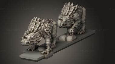 Animal figurines (Daemon Chaos Hound sstrip, STKJ_3382) 3D models for cnc