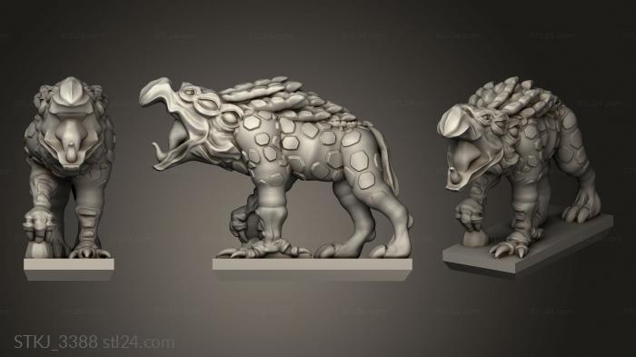 Animal figurines (Daemon Chaos Hound, STKJ_3388) 3D models for cnc