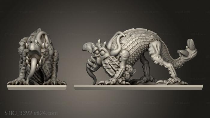 Animal figurines (Daemon Daemon Beast, STKJ_3392) 3D models for cnc