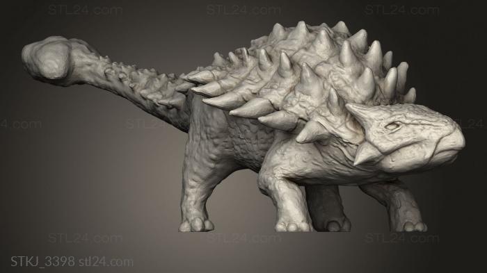 Animal figurines (Ankylosaurus Anky, STKJ_3398) 3D models for cnc