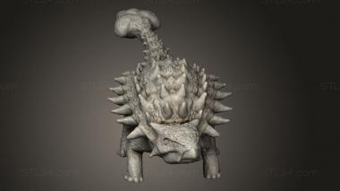 Animal figurines (Ankylosaurus Anky, STKJ_3398) 3D models for cnc