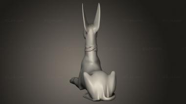 Animal figurines (Anubis Dog, STKJ_3401) 3D models for cnc