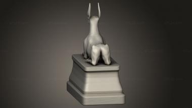 Animal figurines (Anubis Statue, STKJ_3402) 3D models for cnc